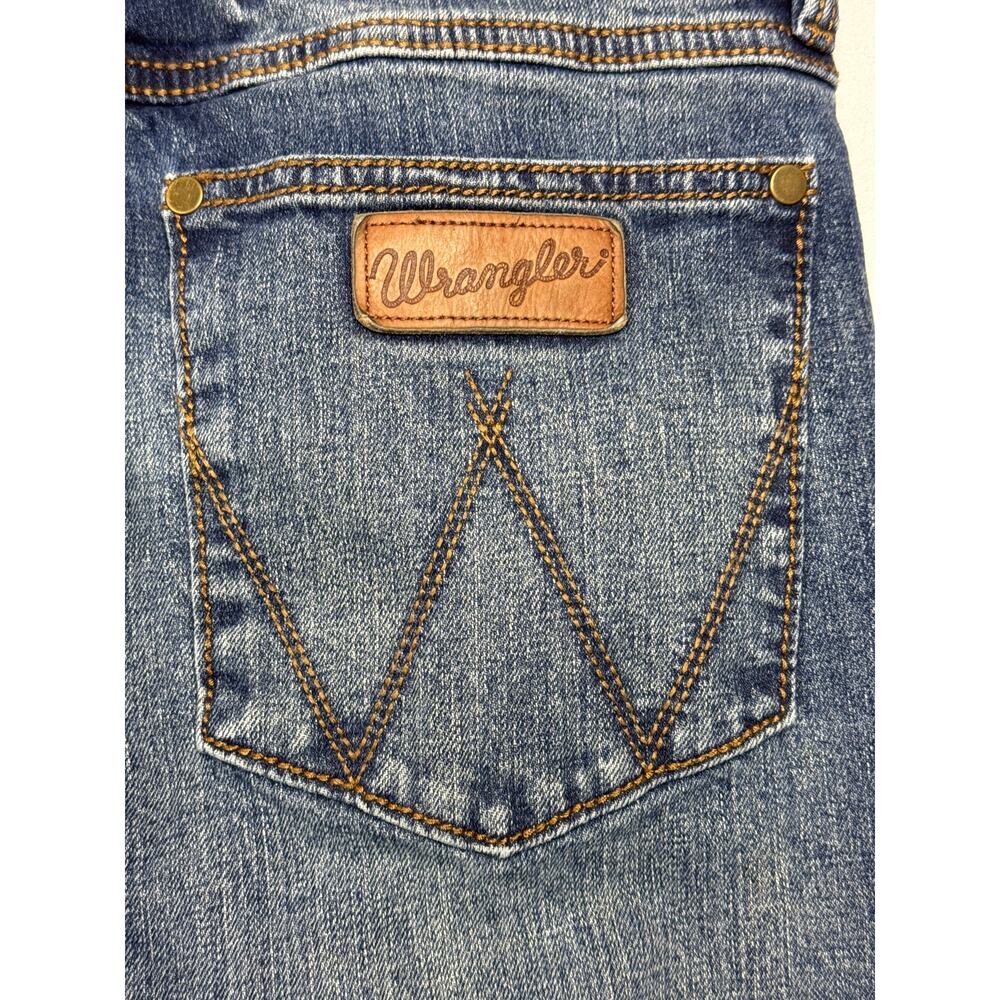 Wrangler Retro Men's Slim Straight Leg Blue Denim Jeans - Size 30x34 (30x32) - Picture 3 of 5